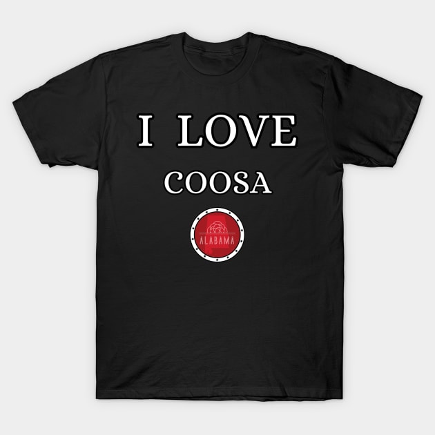 I LOVE COOSA | Alabam county United state of america T-Shirt by euror-design